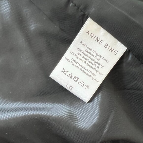 Anine Bing Diana Oversized Wool Herringbone Jacket - Picture 7 of 10